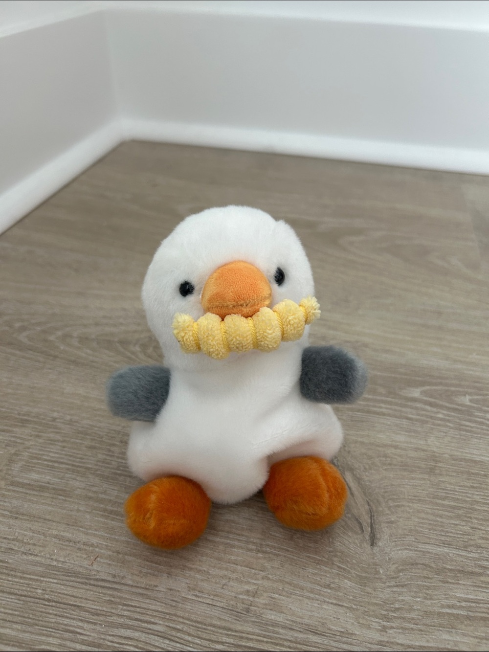Plush White and Orange Baby Seabird Toy for kids